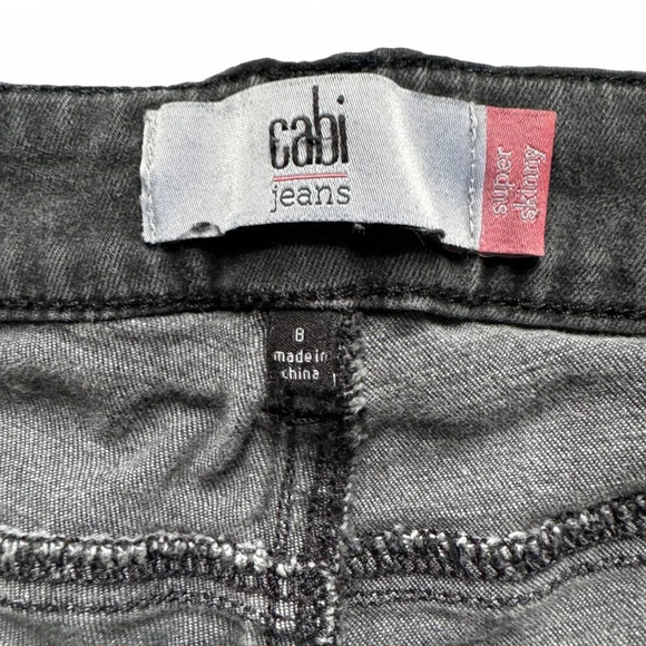 CAbi 3044 Pitch Super Skinny Black Jeans Sz 8 - Picture 3 of 3